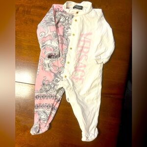 Versace Baby Girl One Piece, Footed. 3M - Made in Italy
